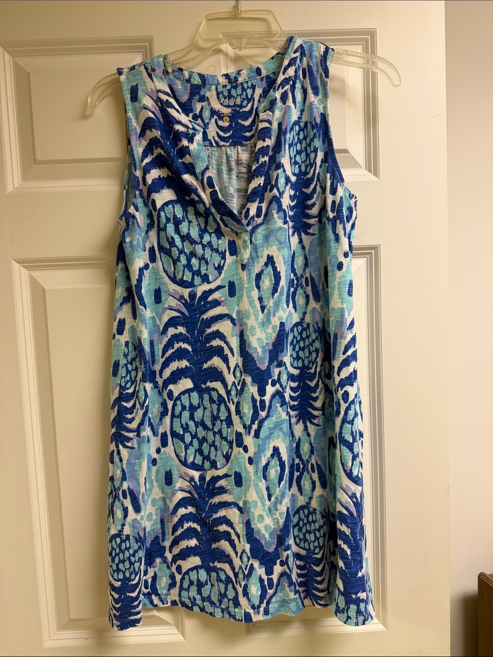 Lilly Pulitzer Blue & Aqua Pineapple-Print Midi Dress